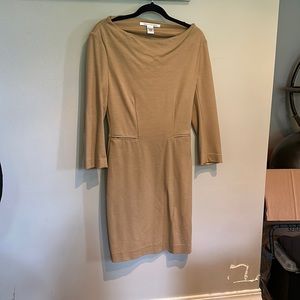 Diane Von Furstenberg Camel Wool Blend Dress